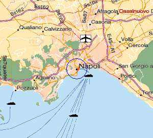 Mappa di Napoli. ITALYCENTER è vicino ai principali svincoli stradali ed autostradali, all'aeroporto di Capodichino, al Centro Direzionale di Napoli, ai principali centri commerciali di Napoli e Provincia. 