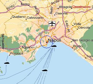 Mappa di Napoli. ITALYCENTER  vicino ai principali svincoli stradali ed autostradali, all'aeroporto di Capodichino, al Centro Direzionale di Napoli, ai principali centri commerciali di Napoli e Provincia. 